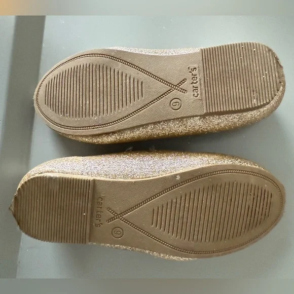 Carter's Glittery Gold Dress Shoes for Kids - Picture 3 of 4